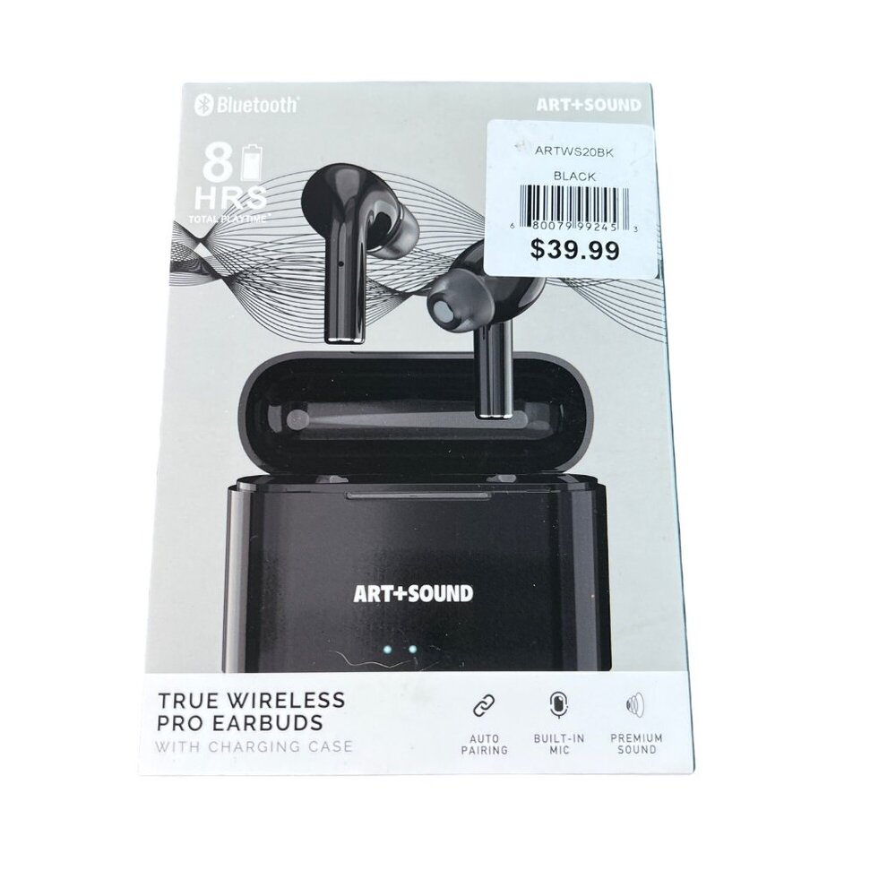 Art+Sound True Wireless Pro Earbuds With Charging Case